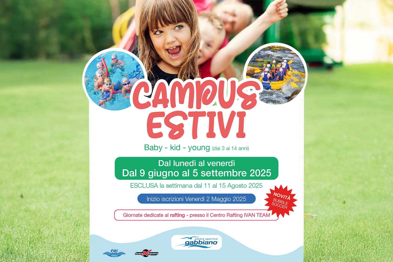 Campus Estivi 2025 al Centro Sportivo Gabbiano